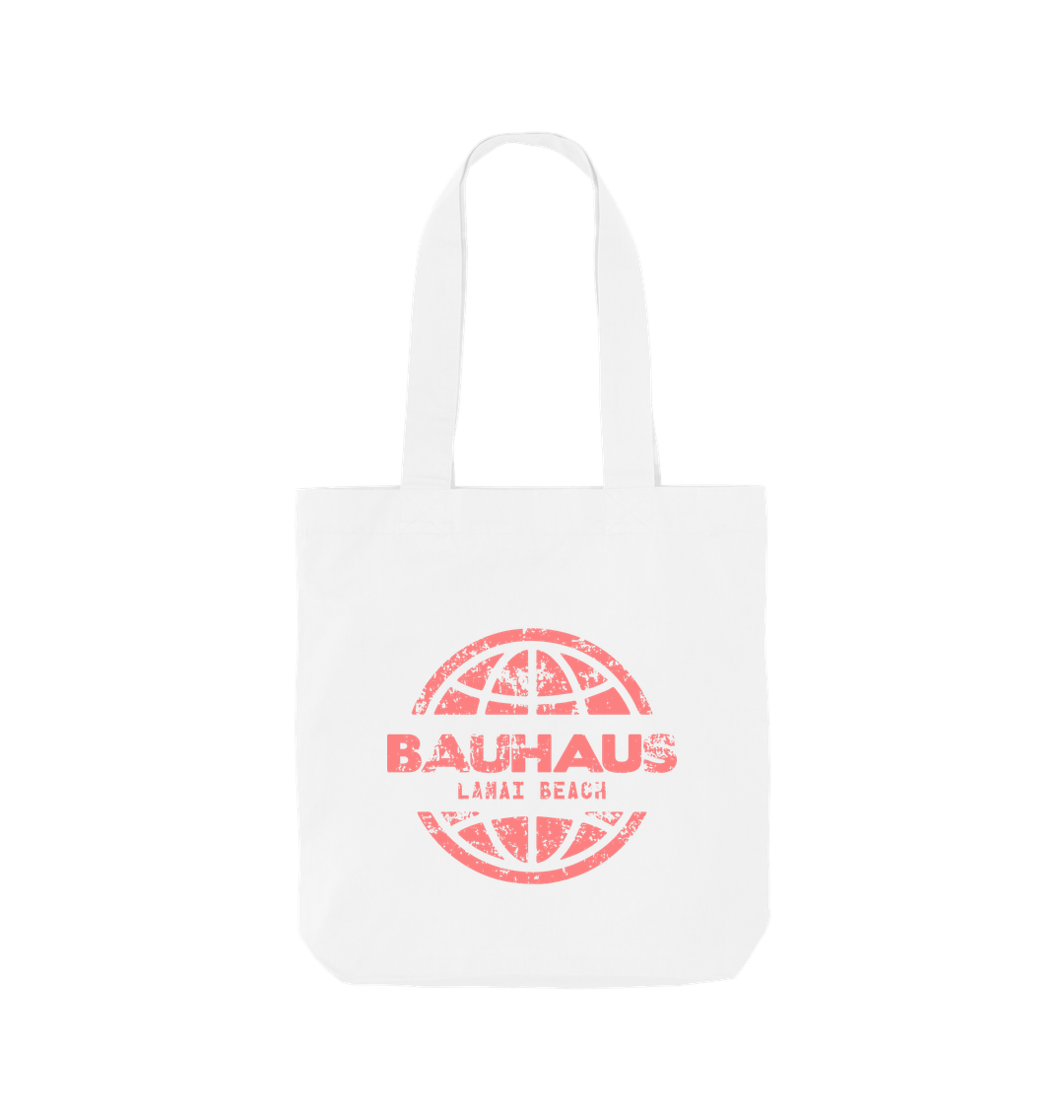 White Bauhaus Globe Tote Bag