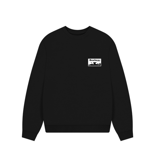 Black Bauhaus Logo Women\u2019s Oversized Sweatshirt