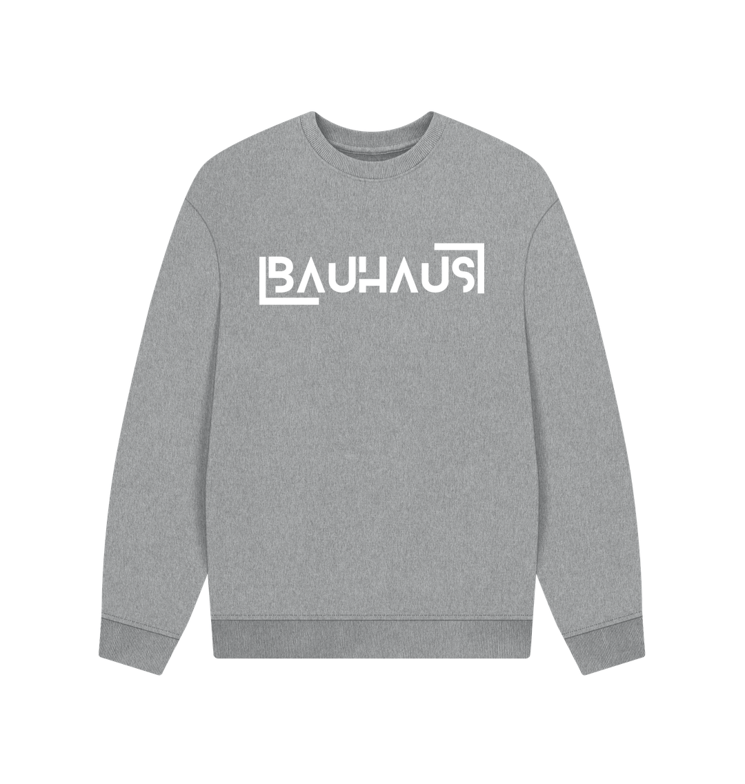 Athletic Grey Bauhaus Code Men's Oversize Sweatshirt