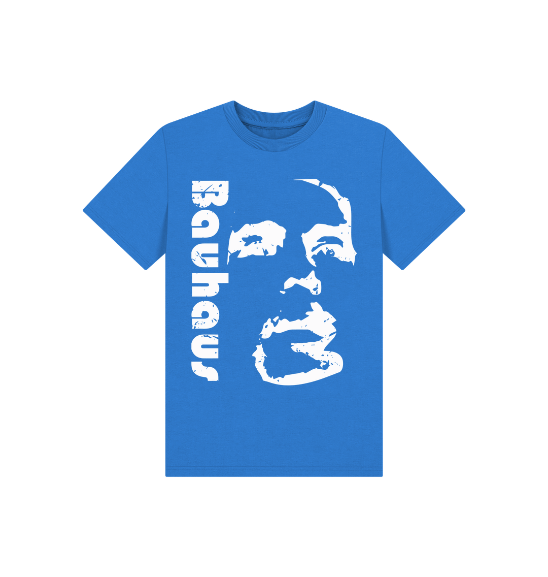 Bright Blue Bauhaus Face Kids Tee