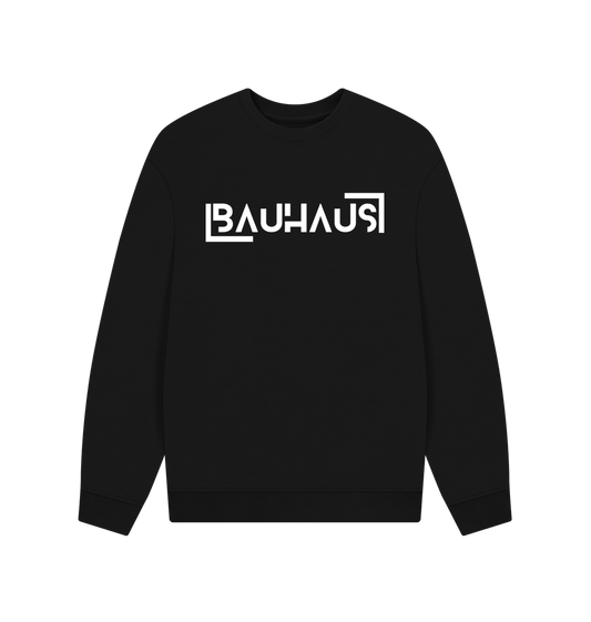 Black Bauhaus Code Men's Oversize Sweatshirt