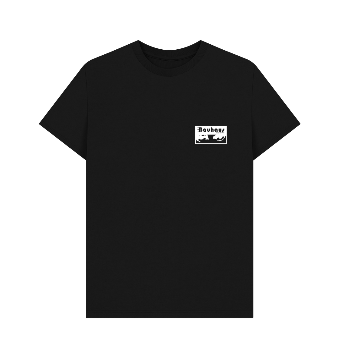 Black Bauhaus white Logo Tee