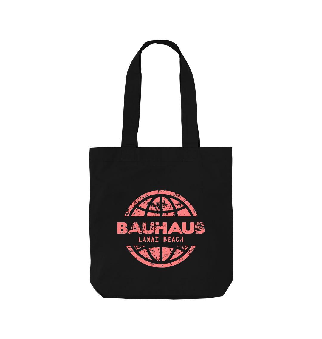 Black Bauhaus Globe Tote Bag