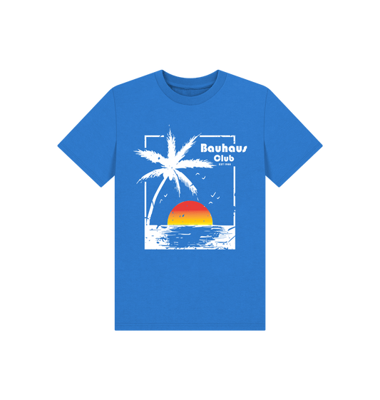 Bright Blue Bauhaus Club Beach Kids Tee