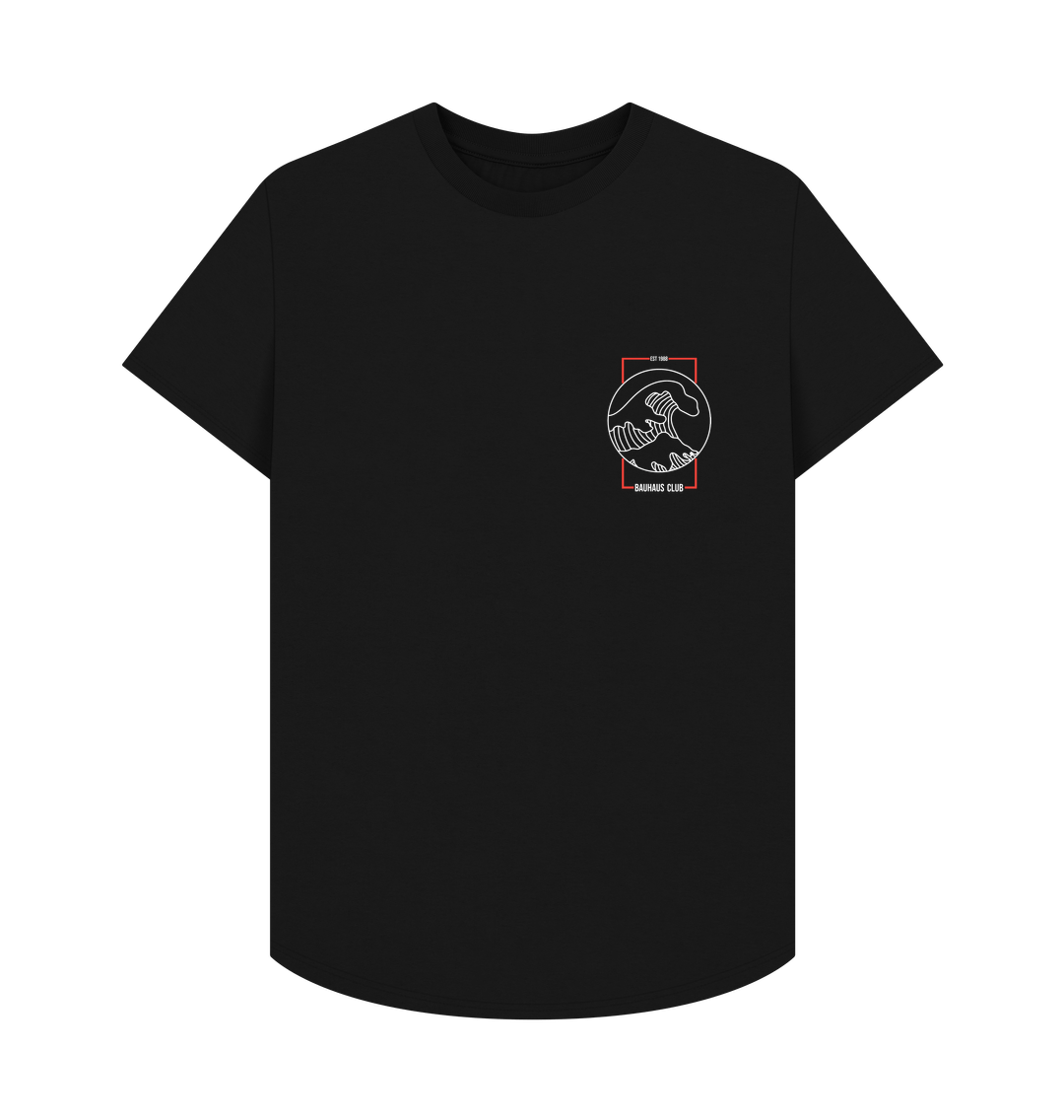 Black Black Bauhaus Wave Men's Longline Tee