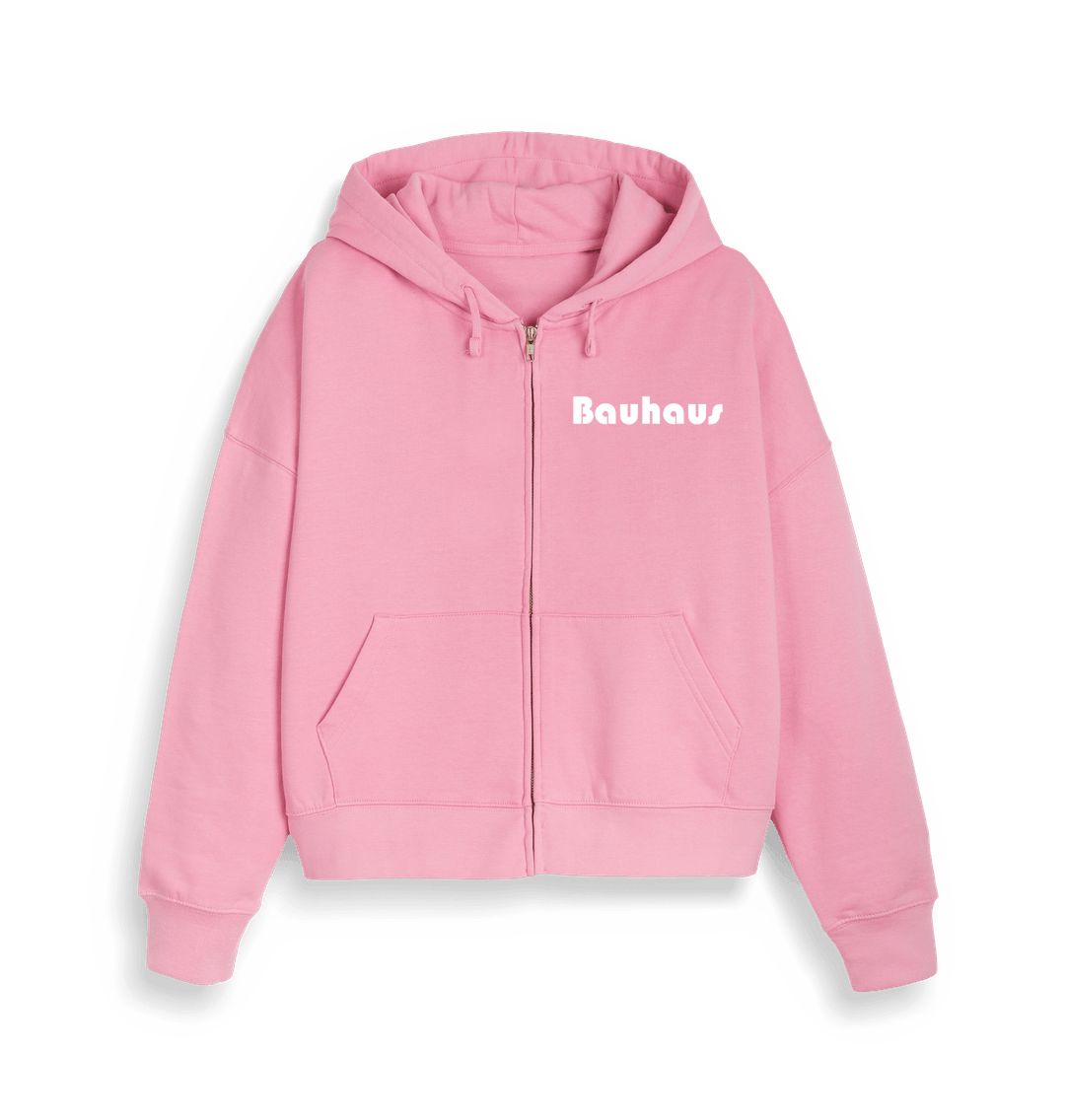 Bubble Pink Bauhaus Women\u2019s Zip Up Hoodie