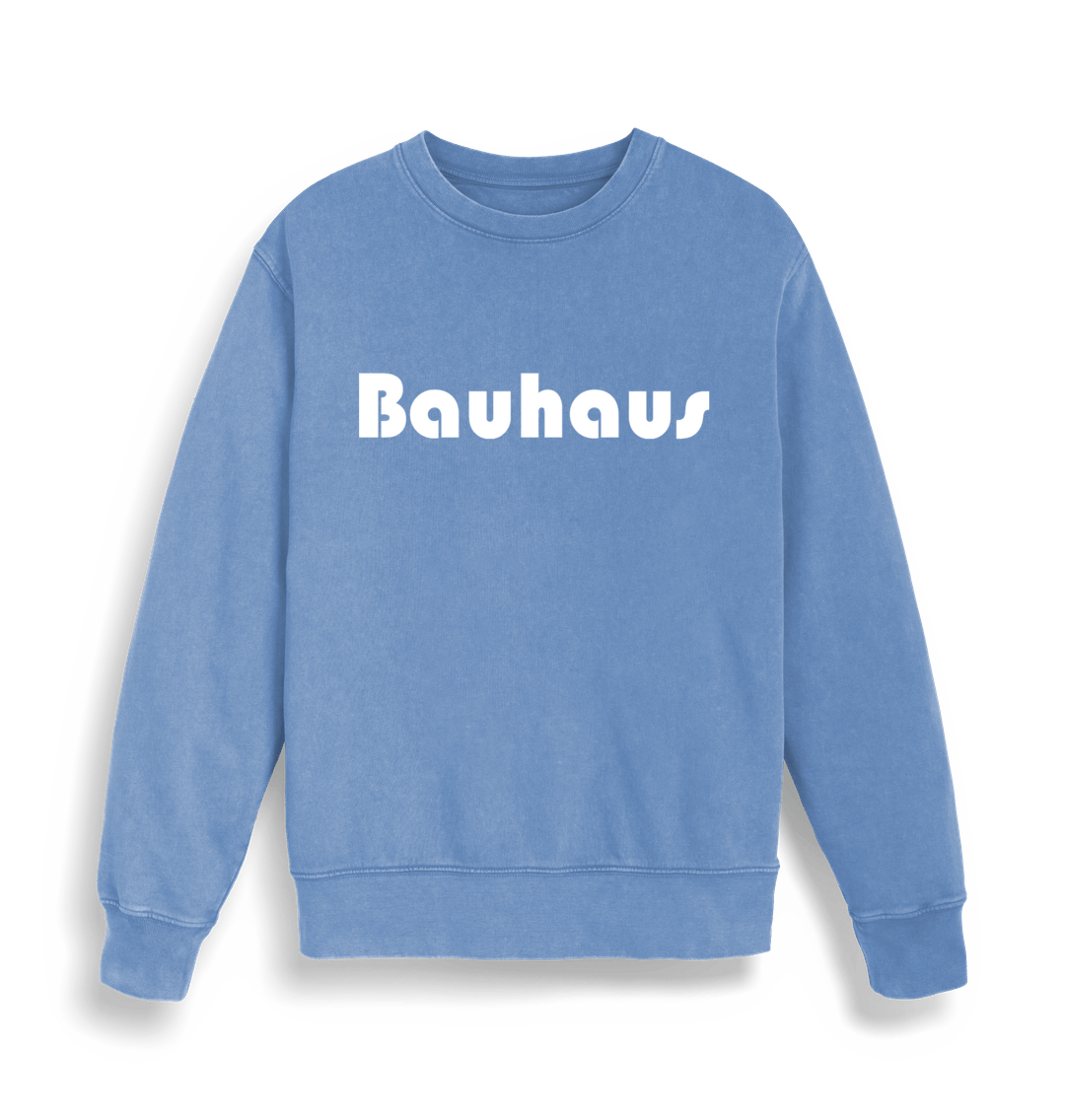 Garment Dyed Swimmer Blue Bauhaus Washed Sweatshirt