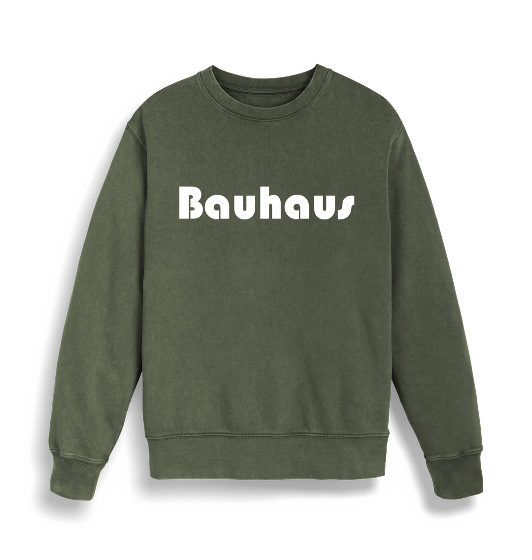 Garment Dyed Khaki Bauhaus Washed Sweatshirt