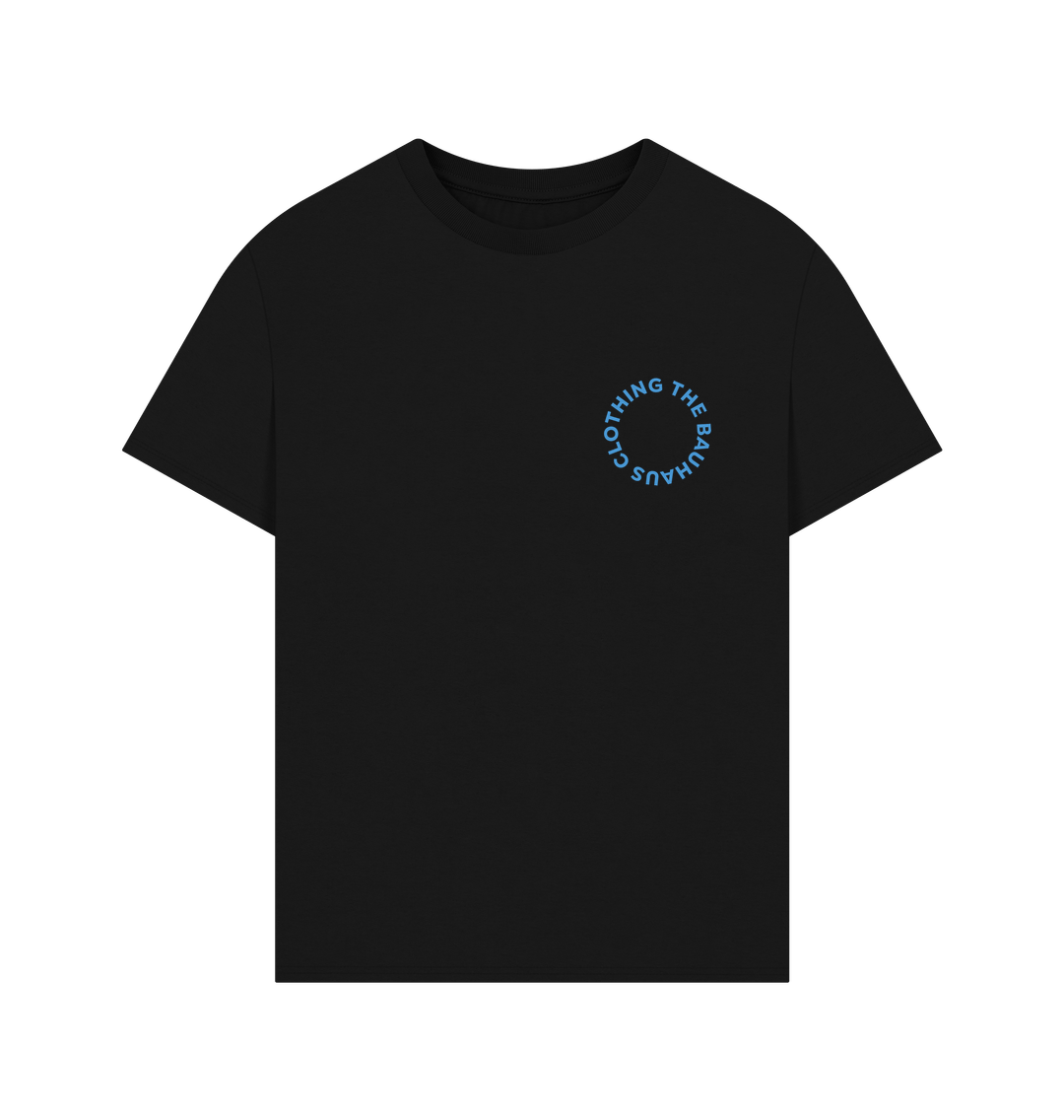 Black Bauhaus Wave Men's Oversized Tee