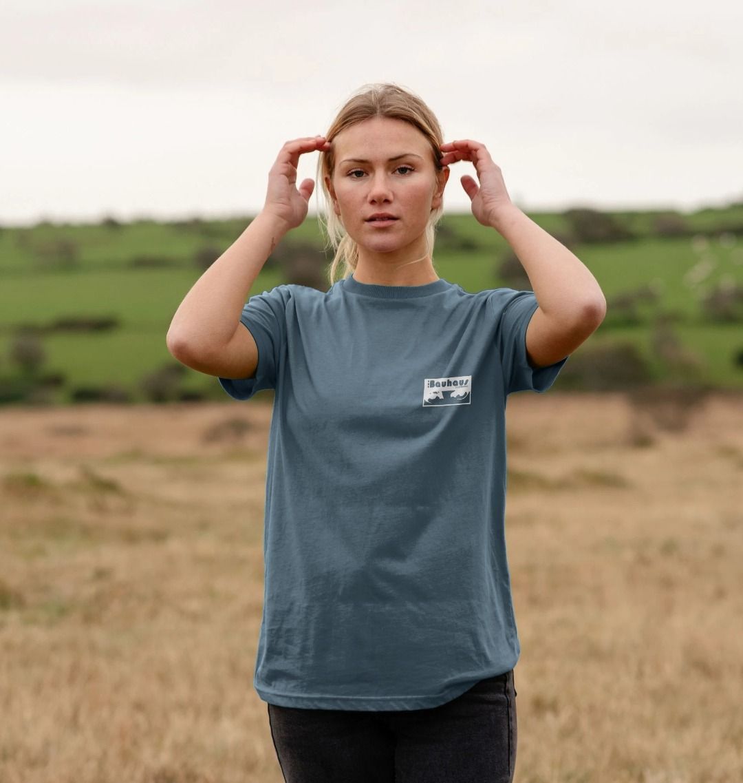 Bauhaus white Logo Tee