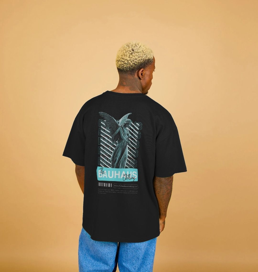 Bauhaus Angel Graphic Men's Oversized Tee